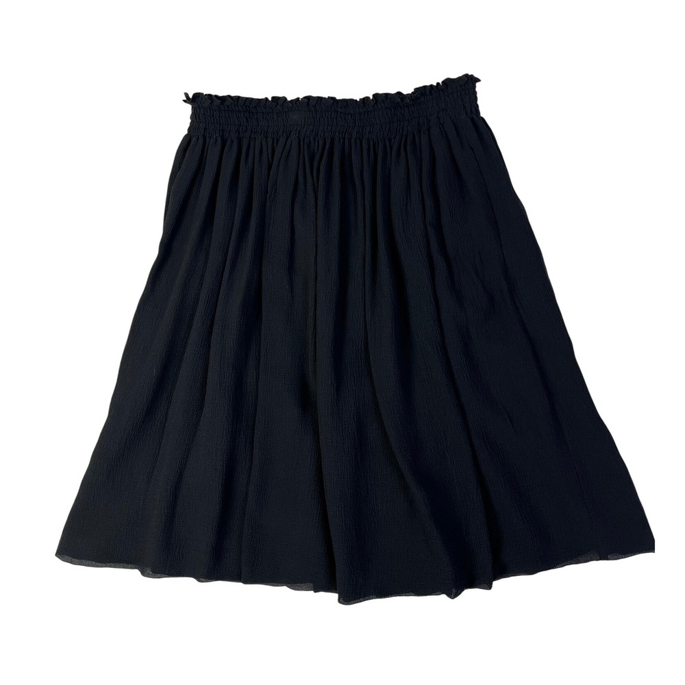 Pure‎ DKNY Black Silk Fairygoth Boho Skirt A-Line Flowy Lightweight Size 8